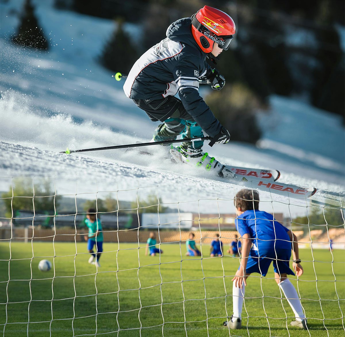 skiing-football